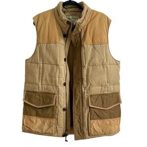 Eddie Bauer Yukon Down Vest Sz L Tall Khaki 550 Fill‎